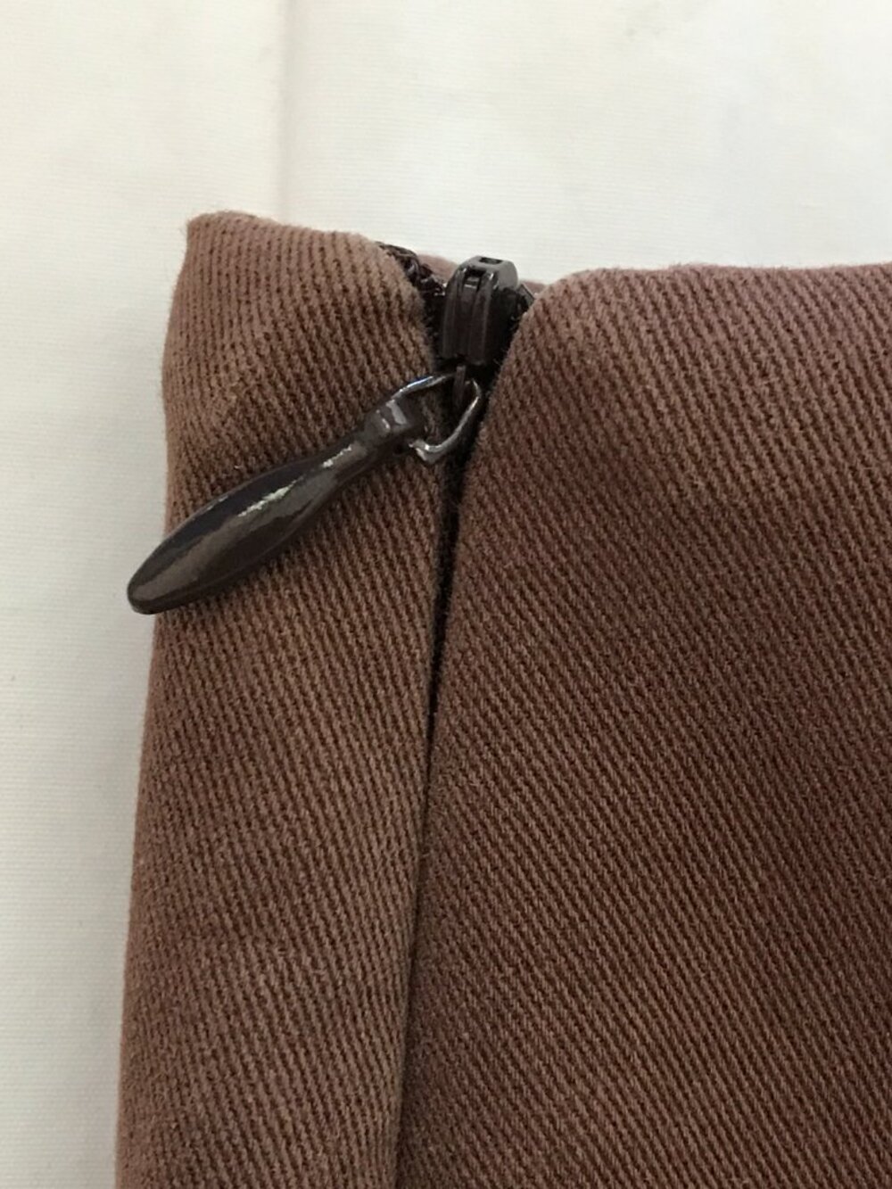 Brunello Cucinelli Crepe Slim Ankle Pants Women 10 Brown Mid Rise Stretch 19284 - Picture 12 of 13